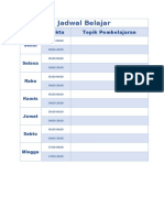 Jadwal Belajar