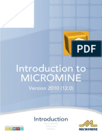 MM12-0 Introduction To MICROMINE (2010-04)