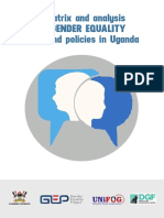 A Matrix and Analysis of The Gender Equality Laws and Policies in Uganda