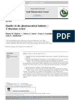 Articulo 3. Calidad en La Industria Farmacéutica