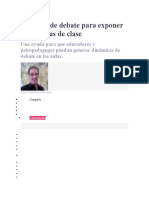 24 Temas de Debate para Exponer en Tertulias de Clase