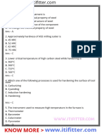 Iti Fitter Multiple Choice Questions Heat Treatment Chapter For Iti Job, Iti Fitter Job, Iti Fitter Govt Job