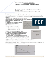 TRAVAUX DIRIGES Physique Première D SUR LE FLUX MAGNETIQUE PDF