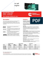 Diesel Generator Set QST30 Series Engine: Power Generation