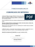 Comunicado de Imprensa