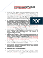 Track Relaying Train For Broad Gauge (1676 MM) Technical Specifications