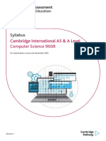 Syllabus: Cambridge International AS & A Level Computer Science 9608