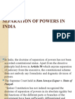 Separation of Powers in India