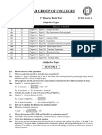 Punjab Group of Colleges: 1 Quarter Book Test