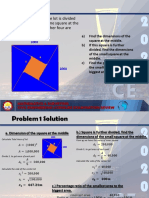 A 1 KM X 1 KM Square Lot Is Divided Into 5 Equal Parts, One Square at The Middle, While The Other Four Are Right Triangles