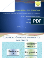 Clasificacion de Los Yacimientos