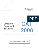 CAT 2008 Question Paper With Solution