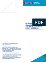 Reliance Covid-19 Protection Insurance Policy Wordings PDF