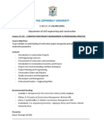 EC521 Constr Proj MGMT - Course Outline