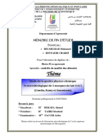 Etude de La Qualité Physicochimique Et Microbiologique de Trois Marques de L