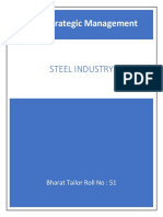 Sub: Strategic Management: Steel Industry