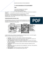 Section 1 - Living Organisms and The Environment