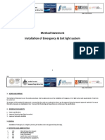 MSRA Installation Emergency Exit Light