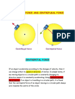 Centripetal Force and Centrifugal Force