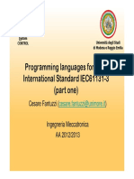 Programming Languages For PLC: International Standard IEC61131-3 (Part One)