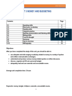 Unit 3 Money and Budgeting: Ebe 1 Adina Oana Nicolae