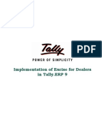 Implementation of Excise For Dealers in TallyERP 9