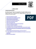 FRCS Ophthalmology - Parts 1, 2 and 3 Frequently Asked Questions