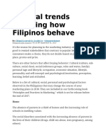 Cultural Trends Changing How Filipinos Behave