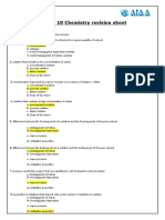 gr10 Chem Revision Sheet MCQ Questions CH 16 T.Mariam