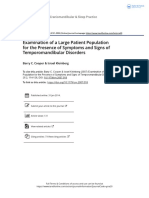 Examination of A Large Patient Population For The Presence of Symptoms and Signs of Temporomandibular Disorders