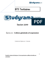 Culture Générale Et Expression - BTS Tertiaires PDF