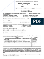 Ficha de Exercícios - Diversidade Da Biosfera e Obtenção de Matéria