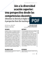 La Atencion A La Diversidad en La EducacionSuperior Y COMPETENCIAS DOCENTES