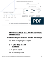 Rumus Rumus Dalam Pengukuran Waterpass