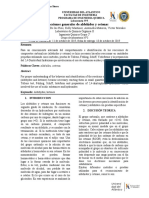 Quinto Informe. Reacciones Generales de Aldehidos y Cetonas