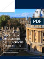 Oxford Alternative Investment Management Programme Prospectus