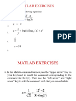 MATLAB Exercises I