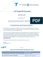 CFA Level III Formula