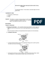 Determination of Horizontal and Vertical Distance, Horizontal Angle and Vertical Angle Using Total Station