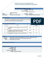 ME-330 HMT Course Outline (S-20) PDF