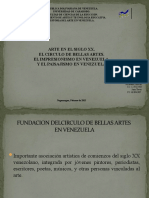 Arte en El Siglo Xx. El Círculo de Bellas Artes. El Impresionismo en Venezuela. y El Paisajismo en Venezuela.