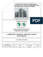 Cahier Des Charges Specifications Techniques - Lot Electricite PDF