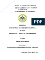 2.3 Selección de Equipo para El Manejo de Materiales.