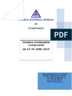 Uganda Standards Catalogue As at 30 June 2015 PDF