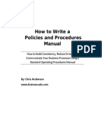 How To Write Policies Procedures Bizmanualz Inc