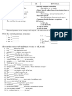 Say Vs Tell Grammar Drills Grammar Guides 33569