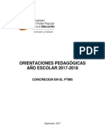 ORIENTACIONES PEDAGOGICAS y Su Concrecion en El PTMS