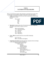 UNIT 6 Patterns of Paragraph