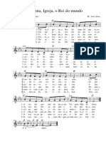 Canta, Igreja, o Rei Do Mundo Partitura