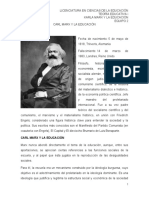 Carl Marx y La Educación